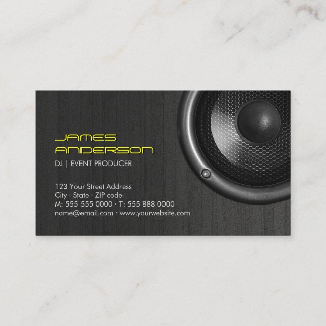 Speakers DJ Music Event Production business cards (Front)