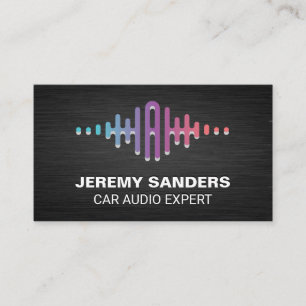 Speakers Equalizer Sound Graphic Business Card
