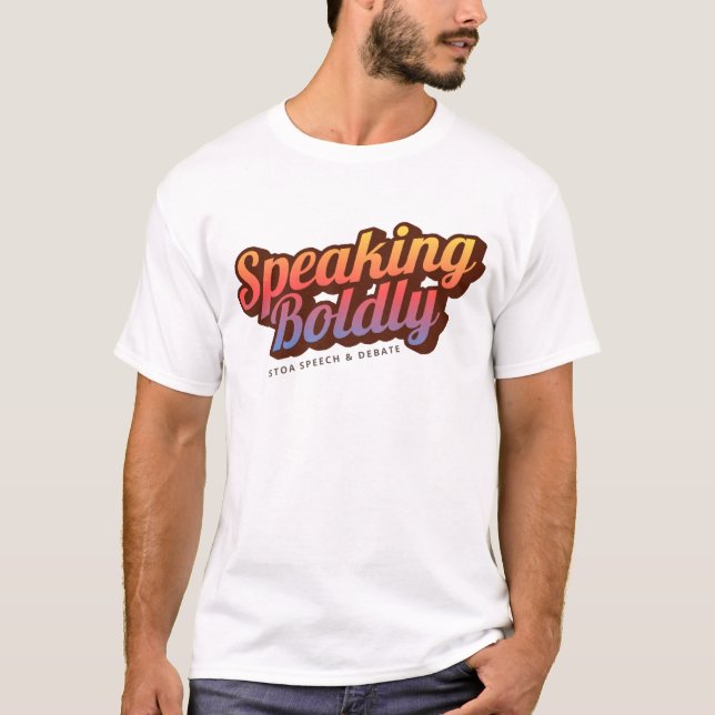 Speaking Boldly Sunset T-shirt (Front)