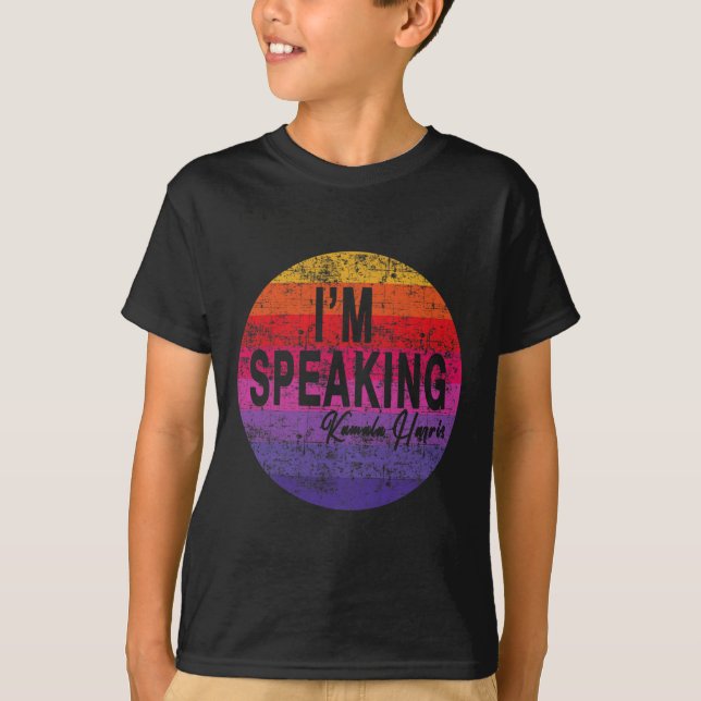 Speaking Kamala Harris 3  T-Shirt (Front)