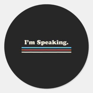 Speaking Kamala Harris Biden Classic Round Sticker