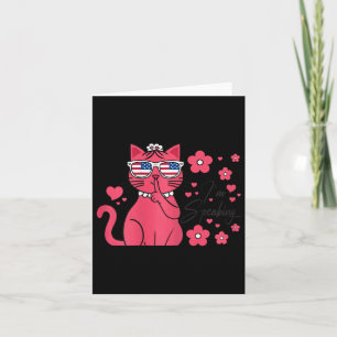 Speaking Kamala Harris Funny Pink Cat Kamala 2024 Card
