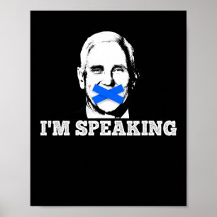 Speaking Kamala Harris Funny Vice President Debate Poster