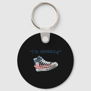 Speaking Kamala Harris President 2024 Usa Flag Sne Key Ring