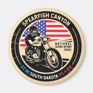 Spearfish Canyon South Dakota Motorcycle Magnet
