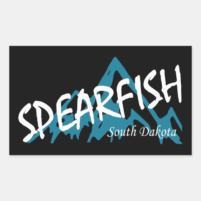 Spearfish South Dakota Mountain Rectangular Sticker (Front)