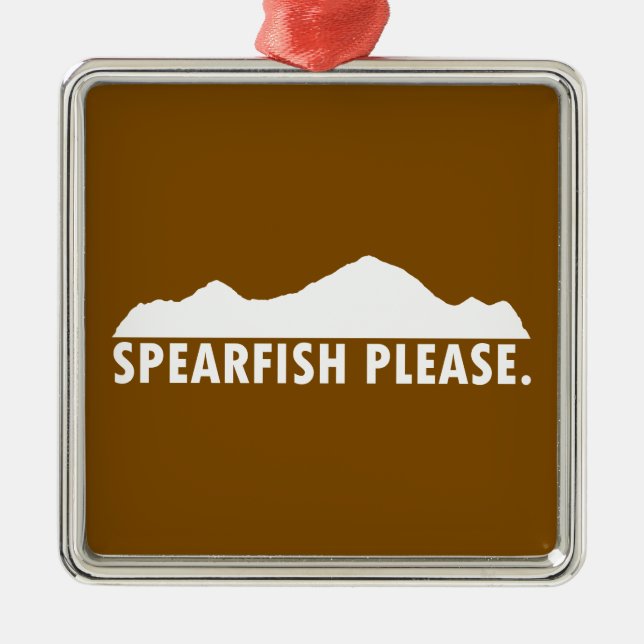 Spearfish South Dakota Please Metal Tree Decoration (Front)