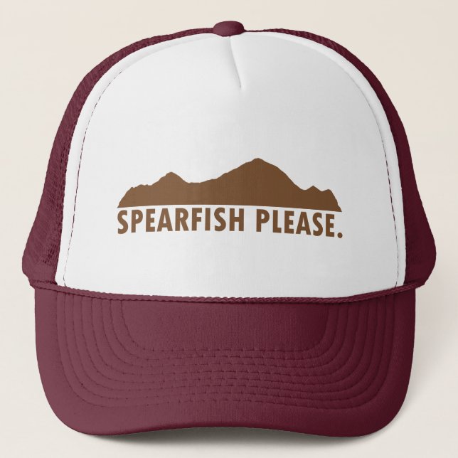 Spearfish South Dakota Please Trucker Hat (Front)