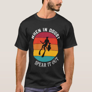 Spearfishing Gear - Vintage Sunset Funny Fish Free T-Shirt