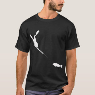 Spearfishing graphic FreeDiver Fish Hunting print T-Shirt