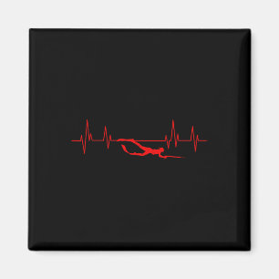 Spearfishing Heartbeat Diving Spearfisherman Hunti Magnet