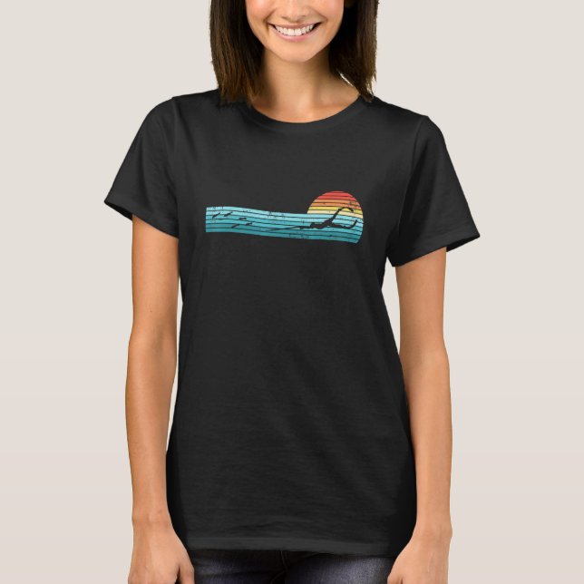 Spearfishing Retro Vintage Sunset T-Shirt (Front)
