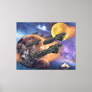 Spearhead Battleships Attack Canvas Print