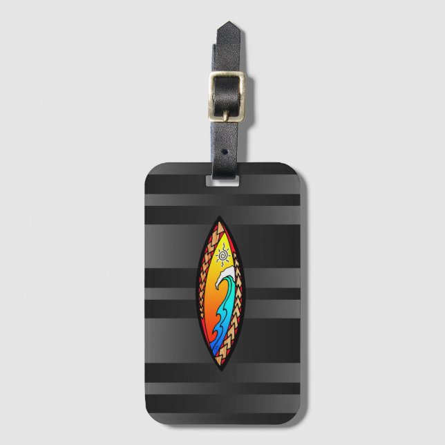 Spearhead Wave Luggage Tag (Front Vertical)