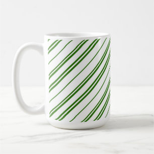 Spearmint Candy Cane Christmas Stripes Coffee Mug