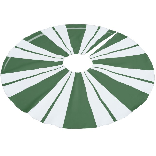 Spearmint Candy Stripe Brushed Polyester Tree Skirt (Angled)