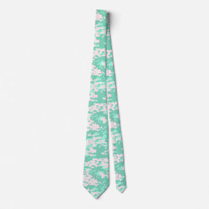 Spearmint Digital Camo Pattern Tie