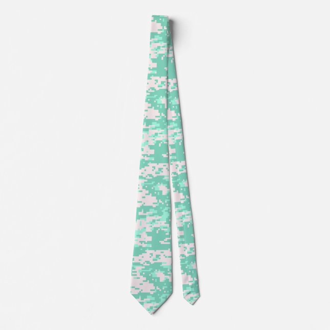 Spearmint Digital Camo Pattern Tie (Front)