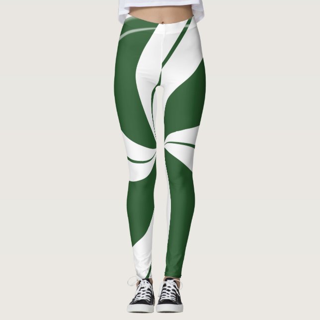 Spearmint Swirl Leggings (Front)