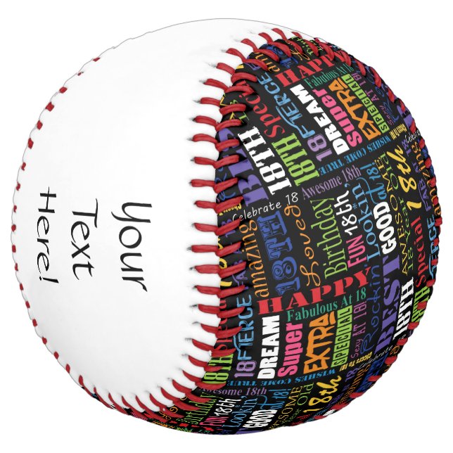 Special 18th Birthday Party Personalised Monogram Softball (Angled)