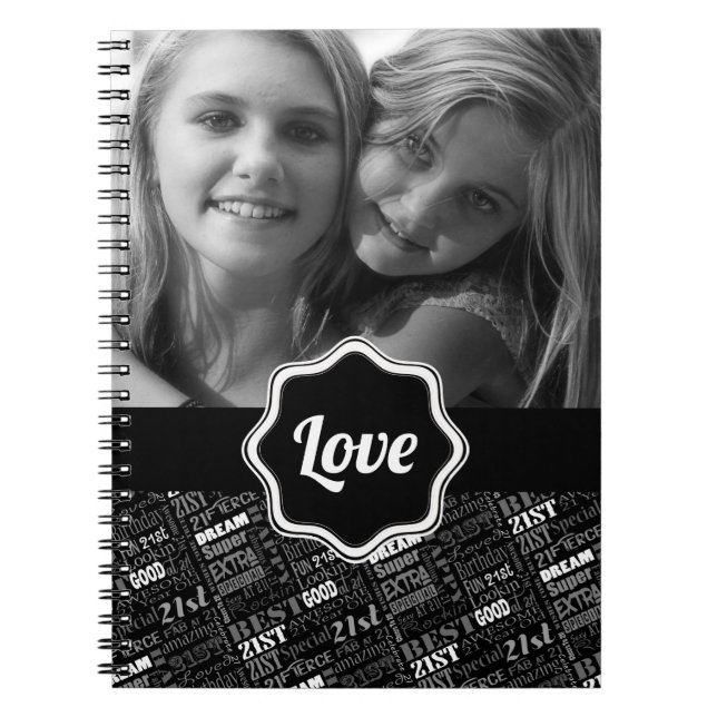 Special 21st Birthday Party Personalised Monogram Notebook (Front)