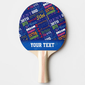 Special 30th Birthday Party Personalised Monogram Ping Pong Paddle