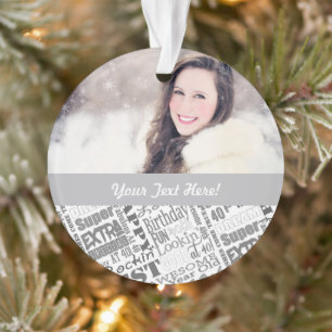 Special 40th Birthday Party Personalised Gifts Ornament