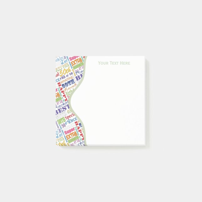 Special 50th Birthday Party Personalised Gifts Post-it Notes (Front)