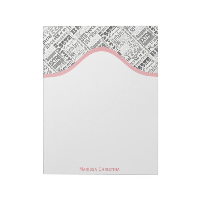 Special 55th Birthday Party Personalised Gifts Notepad (Rotated)