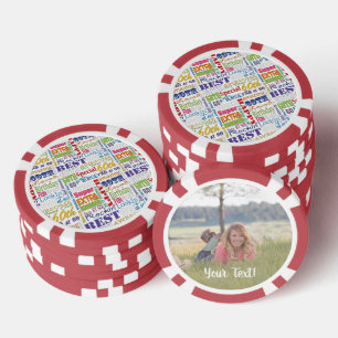 Special 60th Birthday Party Personalised Monogram Poker Chips