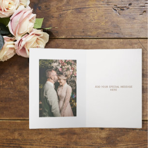 Special Add Photo Wedding Folded Thank You Card