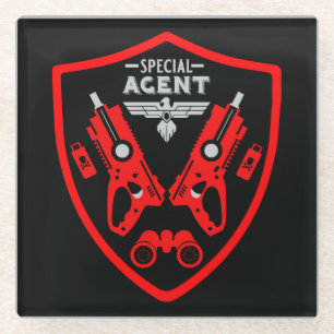 Special Agent Kid Glass Coaster