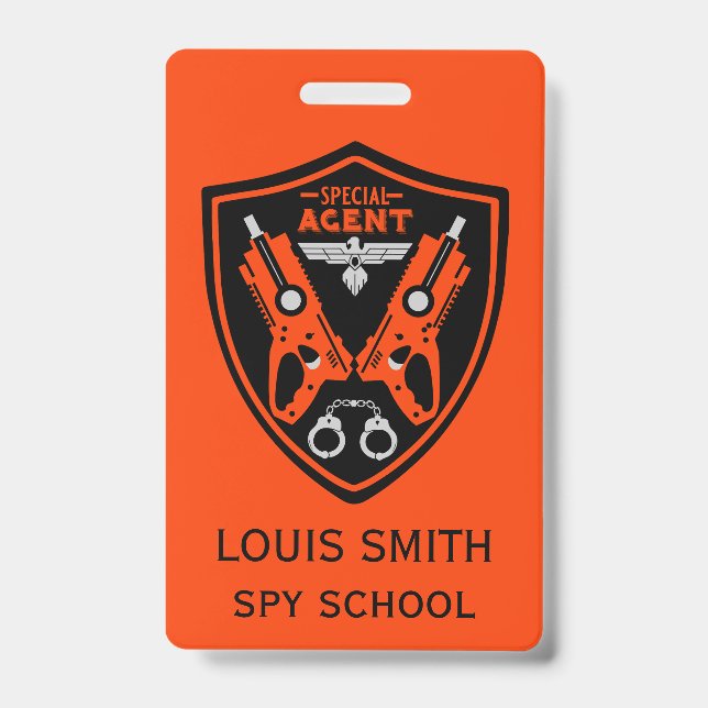 Special Agent Kid ID Badge (Front)