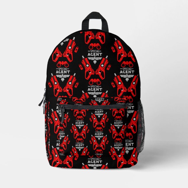 Special Agent Kid Printed Backpack (Front)