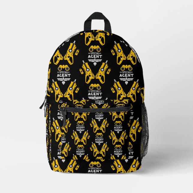 Special Agent Kid Printed Backpack (Front)