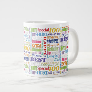 Special and Unique 100th Birthday Party Gifts Large Coffee Mug