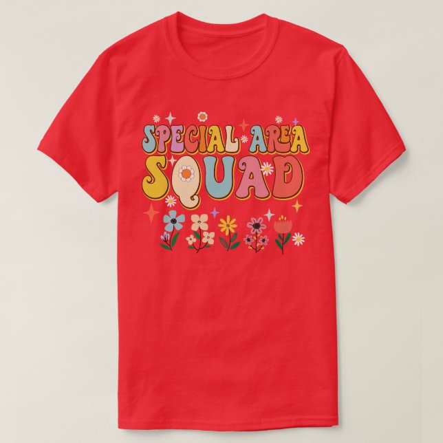 Special Area Squad Teacher Student Retro T-Shirt (Design Front)
