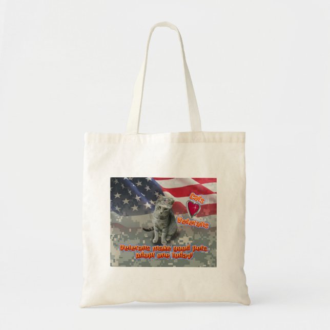 Special Artwork - Cats Love Veterans Tote Bag (Front)