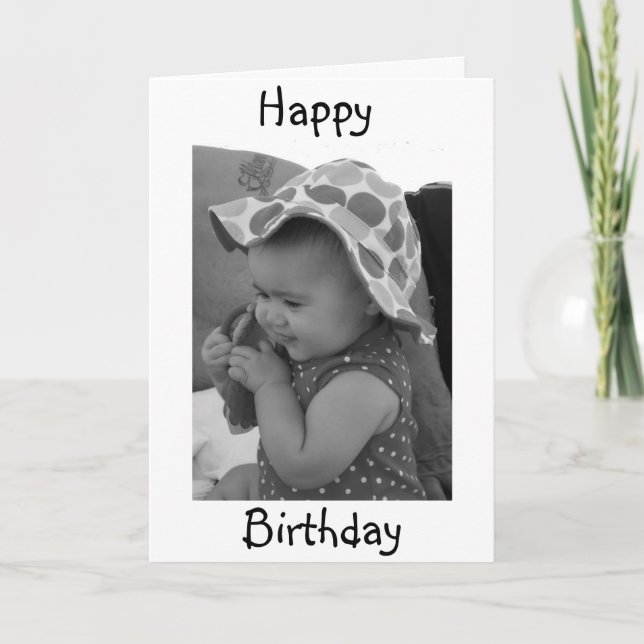 *SPECIAL **BABY GIRL'S** BIRTHDAY WISHES CARD (Front)