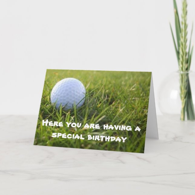 **SPECIAL BIRTHDAY** FOR A "SPECIAL GOLFER" CARD (Front)