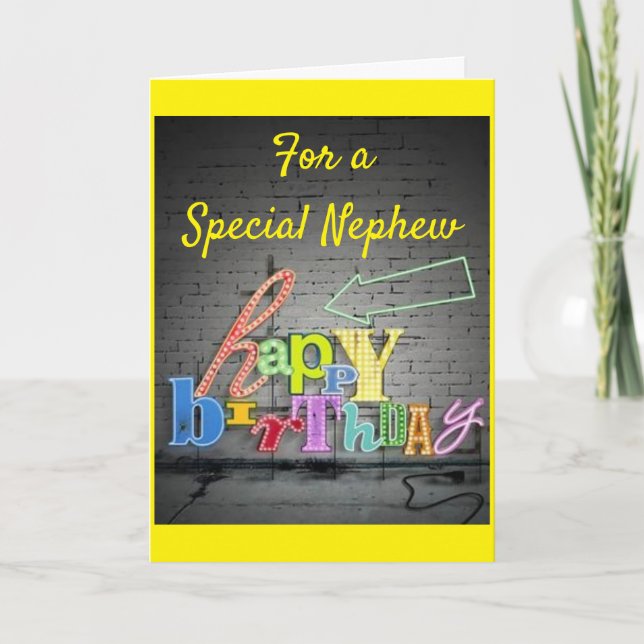 SPECIAL BIRTHDAY FOR A VERY ***SPECIAL NEPHEW*** CARD (Front)
