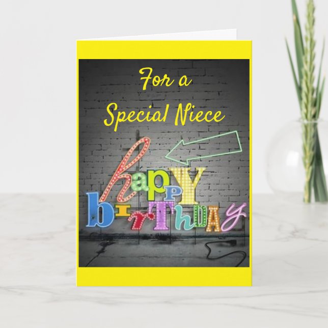 SPECIAL BIRTHDAY FOR A VERY ***SPECIAL NIECE*** CARD (Front)