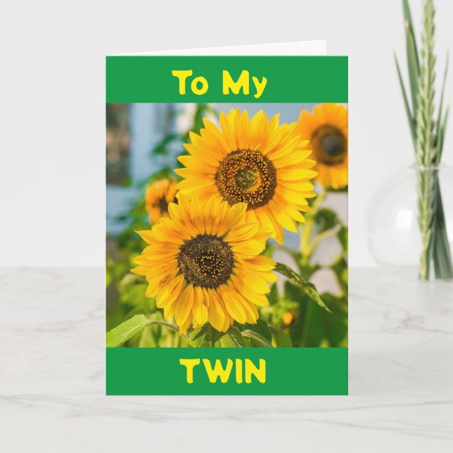 SPECIAL BIRTHDAY FOR A VERY *SPECIAL TWIN* CARD (Front)