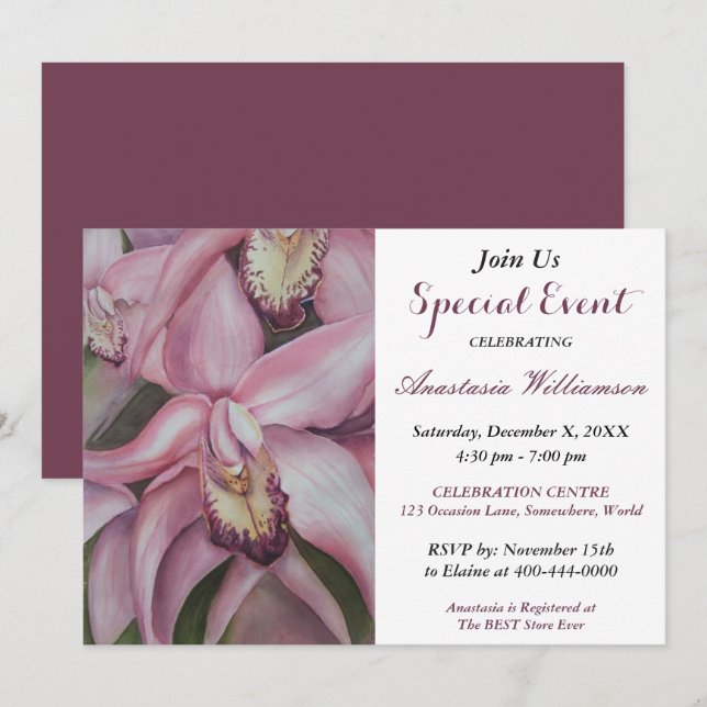 SPECIAL BIRTHDAY PARTY EVENT INVITE (Front/Back)