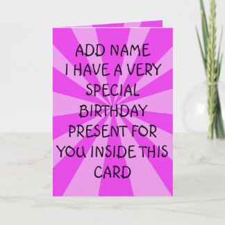 Special Birthday Present Card