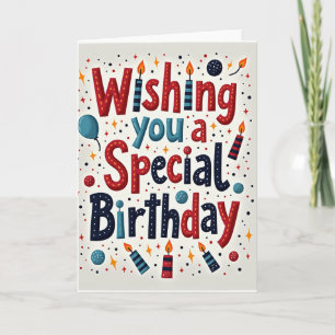 Special Birthday Typography Card