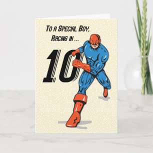 Special Boy 10th Birthday Superhero Card
