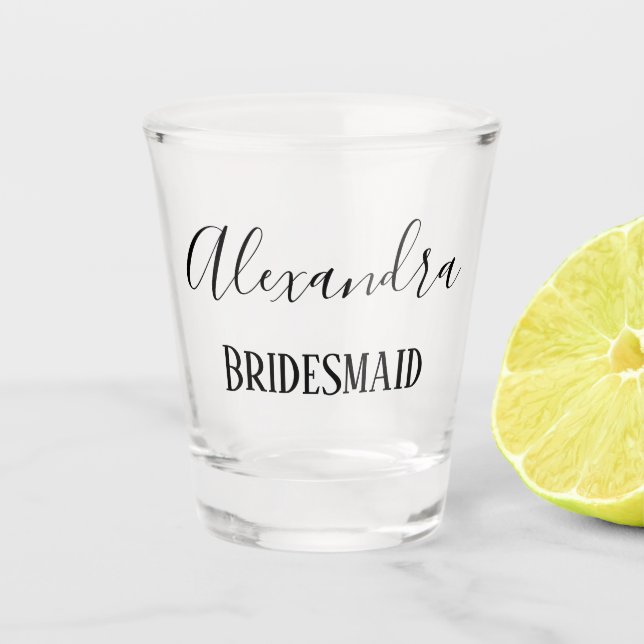 Special Bridesmaid Keepsake Shot Glass (Front)
