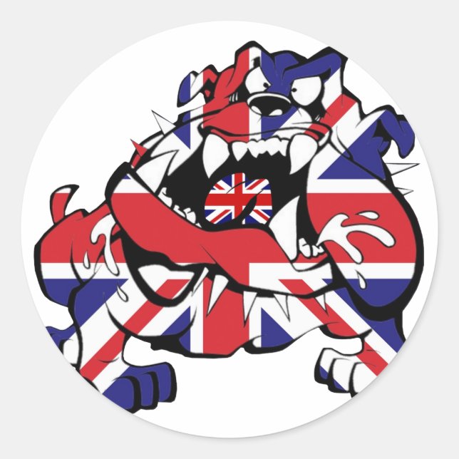 Special British Bulldog Classic Round Sticker (Front)