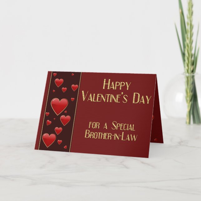 Special Brother-in-Law Masculine Valentine Card (Front)